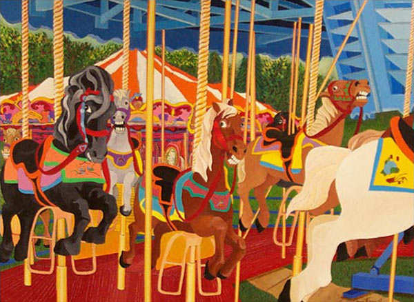 Carousel Art for Sale: Hershell Spillman Carousel art by James Homer Brown
