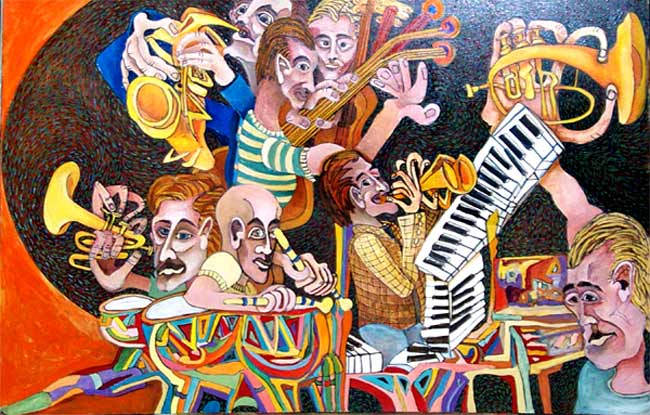 Jazz Musicians #13. Original Oil Paintings inspired by: New Orleans Jazz - Artwork by James Homer Brown - Midwest Michigan artist