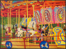 The First Ride - Carousel Horse Art Print