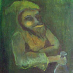 The Leprechaun - Small Green Gremlin painting
