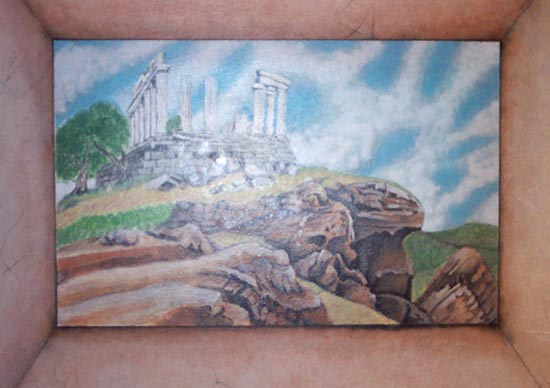 3-D Greek Ruins Mural