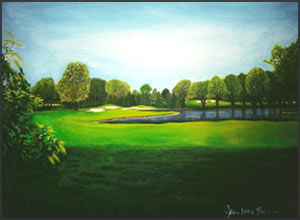 Dream Golf Course #3 - Realistic oil painting series