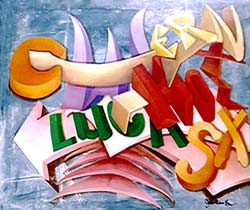 Graffiti Painting: Hot Luck by James Homer Brown - member of the Detroit Art Scene
