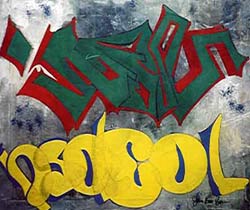 Urban Art by James Homer Brown: Justice -  Graffiti style original art by James Brown