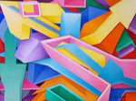 Detroit Art: Colorful abstract inspired by the Detroit Renaissance Center