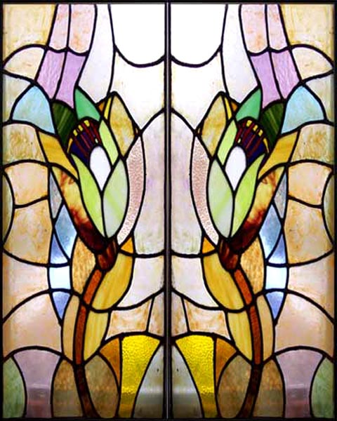 Roman Emporer Leaded Glass Window. Inspired by PBS Series I Claudius. Abstract  Glass Art by James Homer Brown - member of the Detroit Art Scene.
