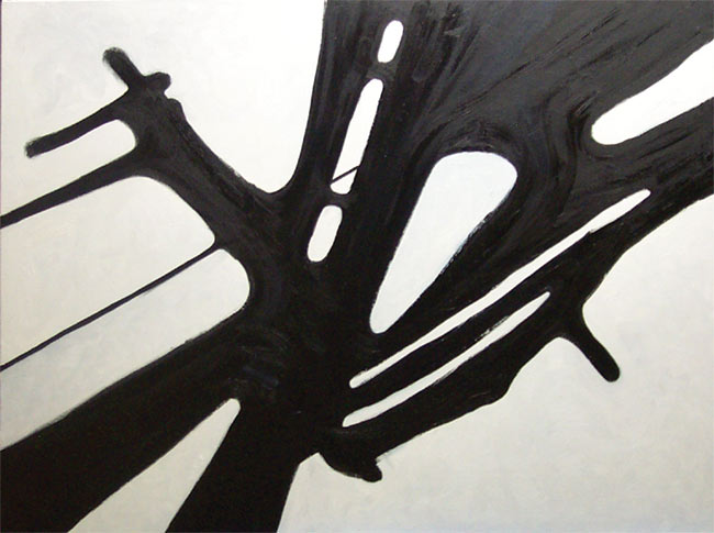 Black and White: Abstract Oil Painting