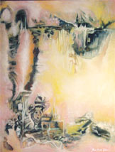 Montauk Point - Mysterious Pastel Abstract Art