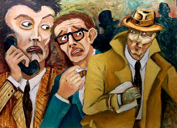 The Conspiracy - Pop Art Oil Painting by Award winning Michigan Artist James Homer Brown. 